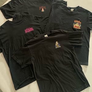 Black tee shirts with branding